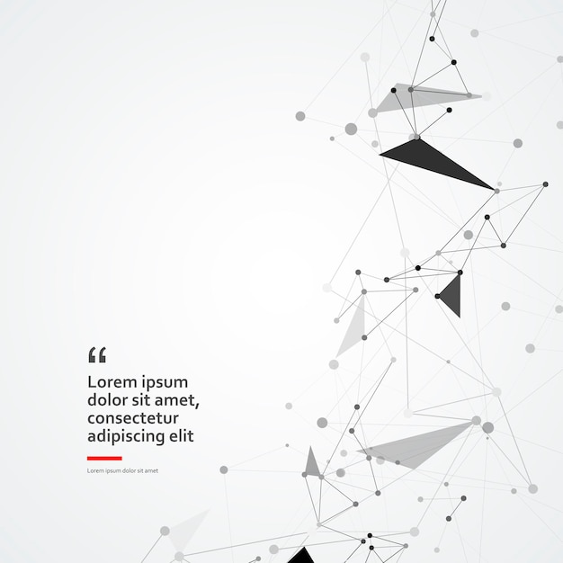Abstract connection of dots lines Communication science technology background Vector illustration