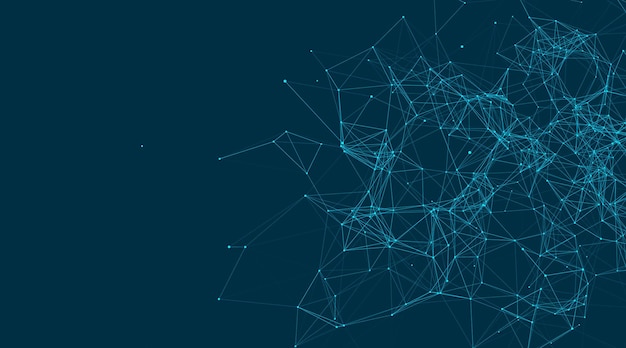 Abstract connections are in space Background with connecting dots and lines Connection structure 3d render