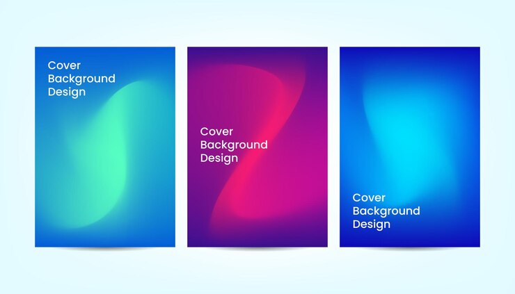 Vektör abstract cover background design templates. fluid gradient shapes composition with bright colors.
