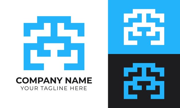 Abstract creative modern minimal business logo design template