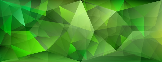 Abstract crystal background with refracting of light and highlights in green colors