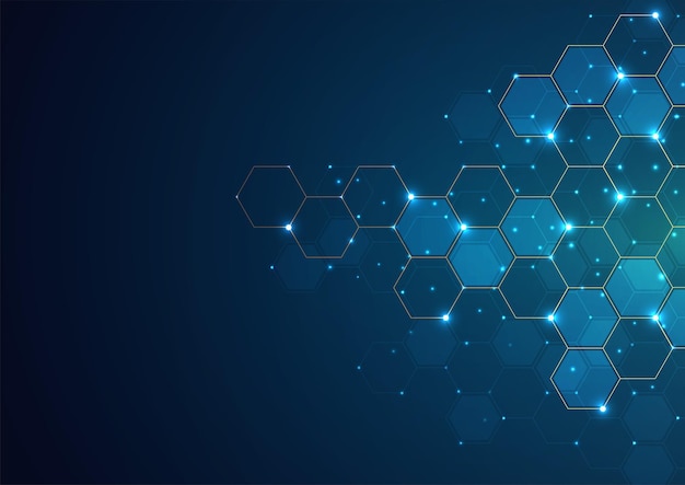 Abstract cube hexagon shape pattern background