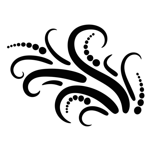 abstract curly element for design swirl curl divider