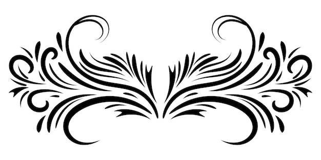 Abstract curly element for design swirl curl