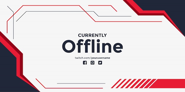abstract currently offline twitch banner background