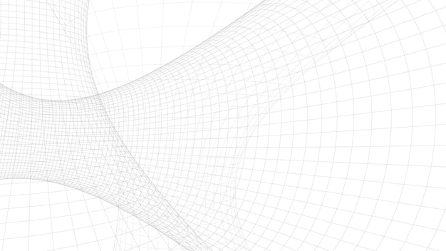 abstract curve grid wireframe landscape vector architecture illustration