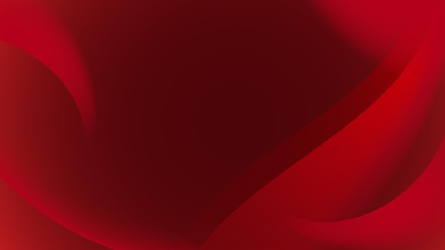 Abstract curved red shape on red background with space for text Luxury design style