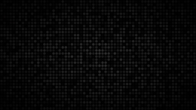 Abstract dark background of small circles in shades of black and gray colors.