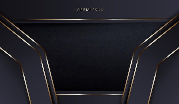 abstract dark elegant texture design with arrows with a gold border