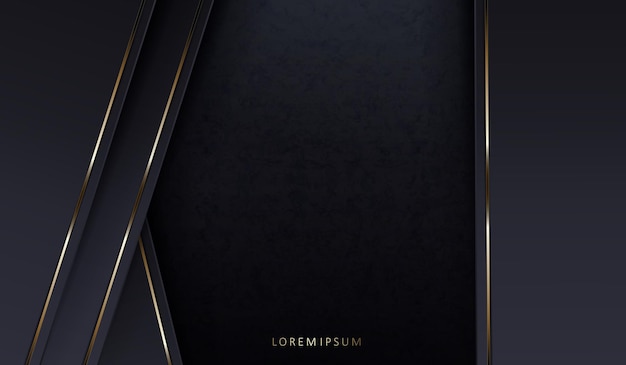 abstract dark geometric texture background with gray frames and with a gold border