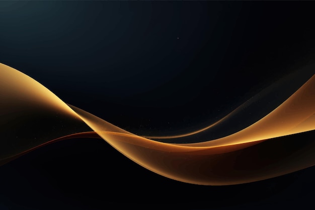 Abstract dark golden wave design