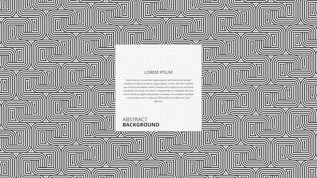 Abstract decorative curvy square shape lines pattern