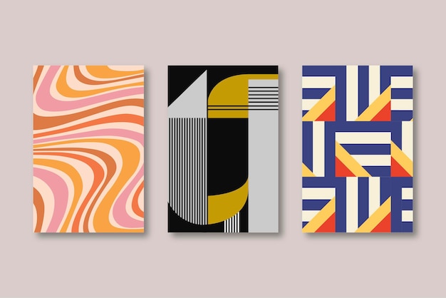 Abstract Design 70s pack2 template
