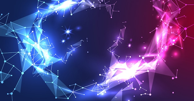 abstract design concept technology and networking science