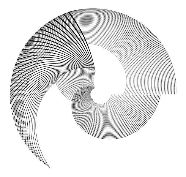 abstract design element on white background of twist lines03