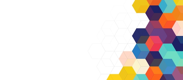 Abstract design element with hexagons shape pattern