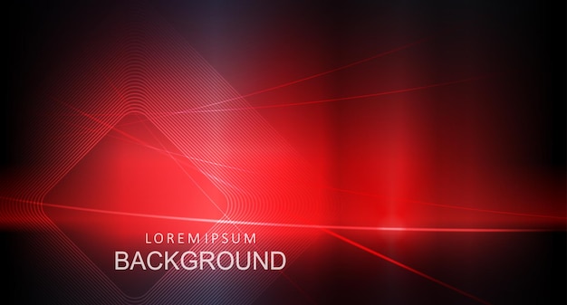 Abstract design with a gradient of red, chaotically drawn thin light stripes
