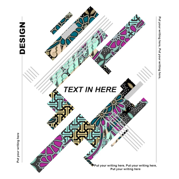 Abstract Design with Geometric Shapes and Text