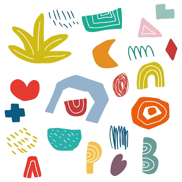 abstract different decorative shapes collection