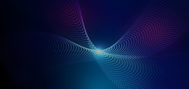 Abstract digital background with glowing waves