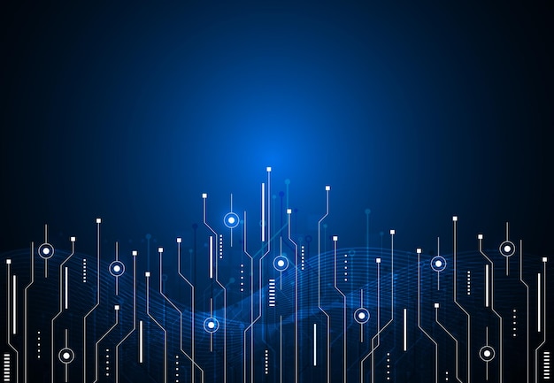 Abstract digital background with technology circuit board Electronic motherboard illustration