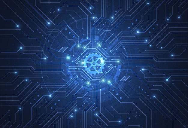 abstract digital background with technology circuit board texture electronic motherboard illustration communication and engineering concept vector illustration