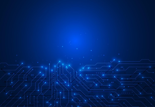 Abstract digital background with technology circuit board texture Electronic motherboard