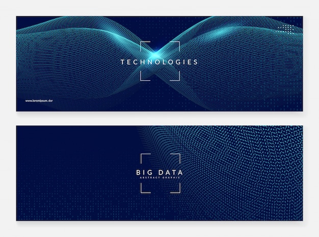 Abstract digital banner background. Artificial 