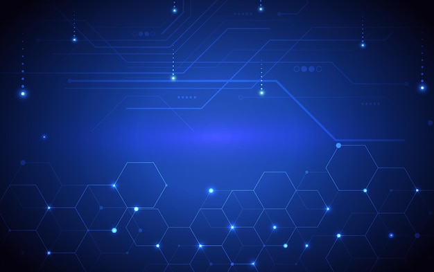 Abstract Digital Circuit Board Technology Background