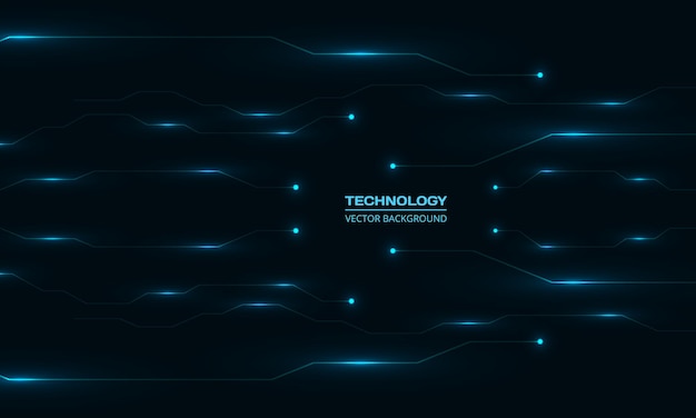 abstract digital technology glowing blue circuit board lines pattern