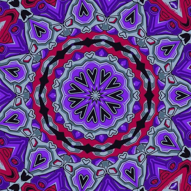 Abstract doodle ornamental color illustration with stylish cover winter seamless vector pattern