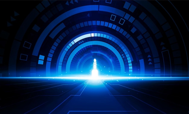 Abstract Door open Light background Hitech communication concept innovation background vector design