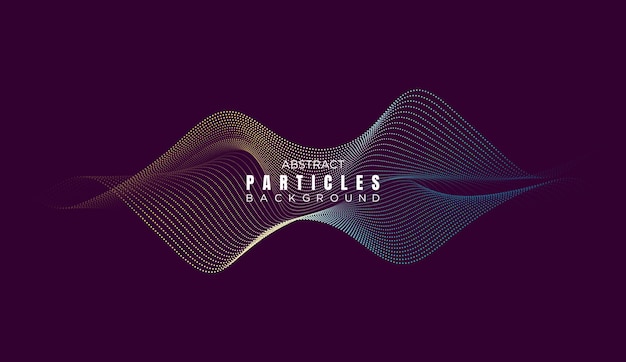 abstract dot flowing line waves smooth curves background particle geometric technology line wave halftone dotted background concept for science music cover website header presentation banner