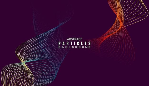abstract dot flowing line waves smooth curves background particle geometric technology line wave halftone dotted background concept for science music cover website header presentation banner