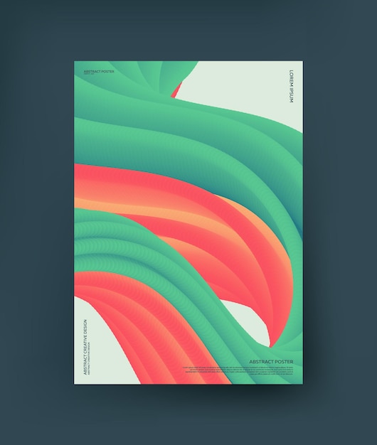 Abstract, dynamic 3d background. Vector.