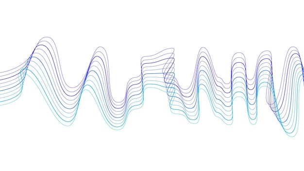 Abstract dynamic music wave Technology background Vector sound wave with colorful lines