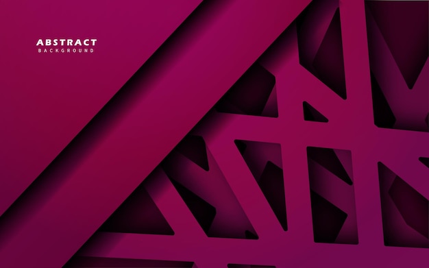 Abstract dynamic shape overlap layer purple background