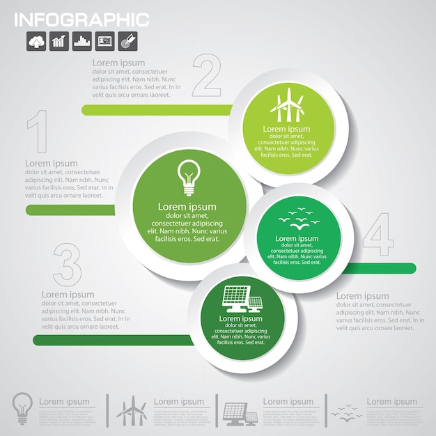 Abstract ecology connection concept background Vector infographic illustration