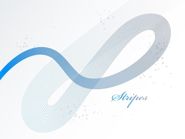 abstract elegant blue curvy thin lines vector abstract background, elegant light stripy design element, template for banner or poster and other ads.