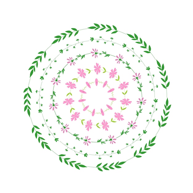 Abstract elegant mandala pattern. Round decorative ornament. Vector illustration.