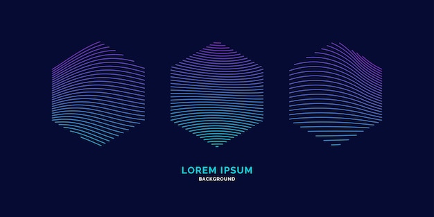 abstract elements with dynamic lines vector illustration