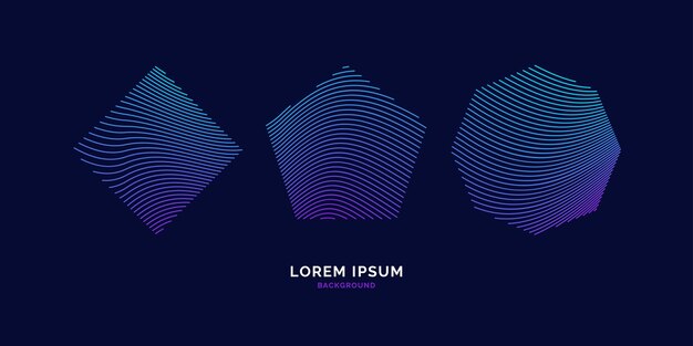 abstract elements with dynamic lines vector illustration