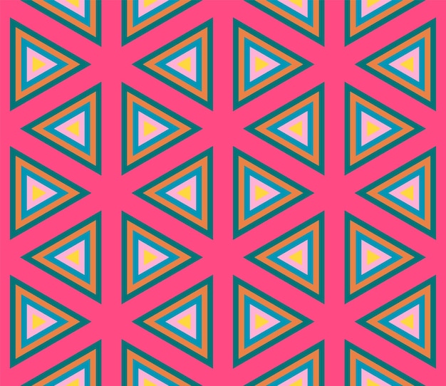 Abstract fantasy striped hexagon geometric seamless pattern. Creative mosaic, tile background.