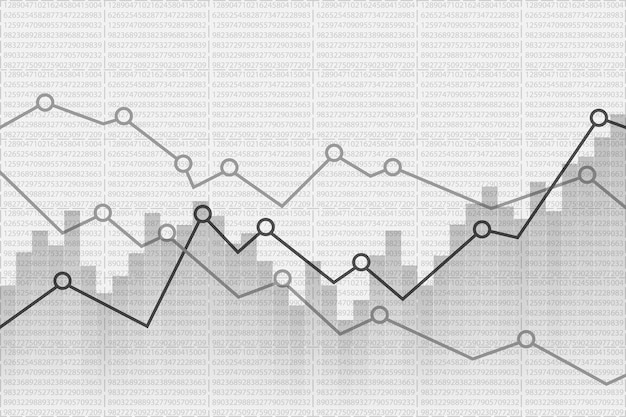 Abstract Financial graph background Vector illustration