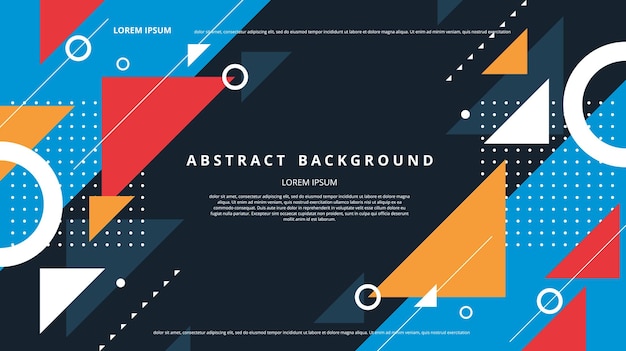Abstract flat geometric shapes background