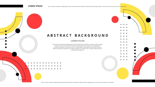 Abstract flat geometric shapes background