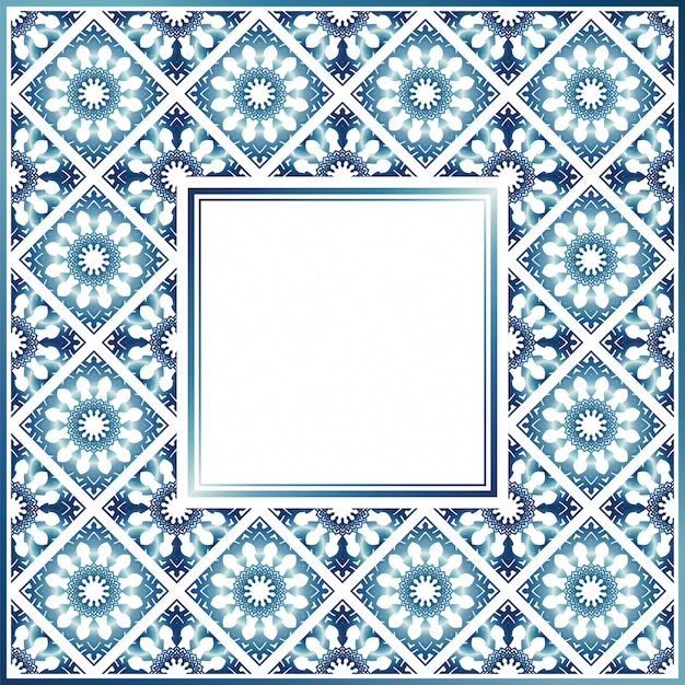 abstract floral decorative seamless pattern frame