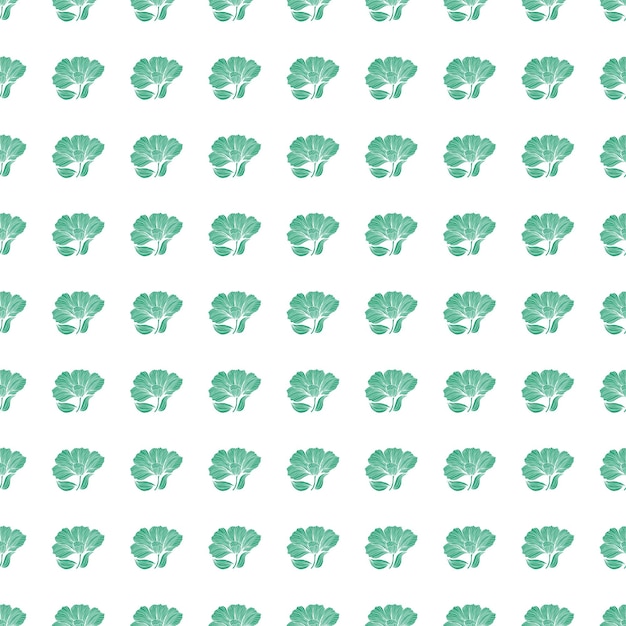 Abstract flower line seamless pattern Delicate floral vintage outline endless background Retro style