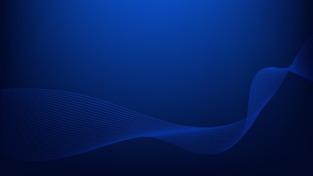 abstract flowing lines on blue background