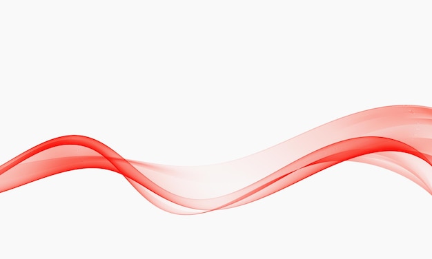 Abstract flowing transparent design element in the form of a wave